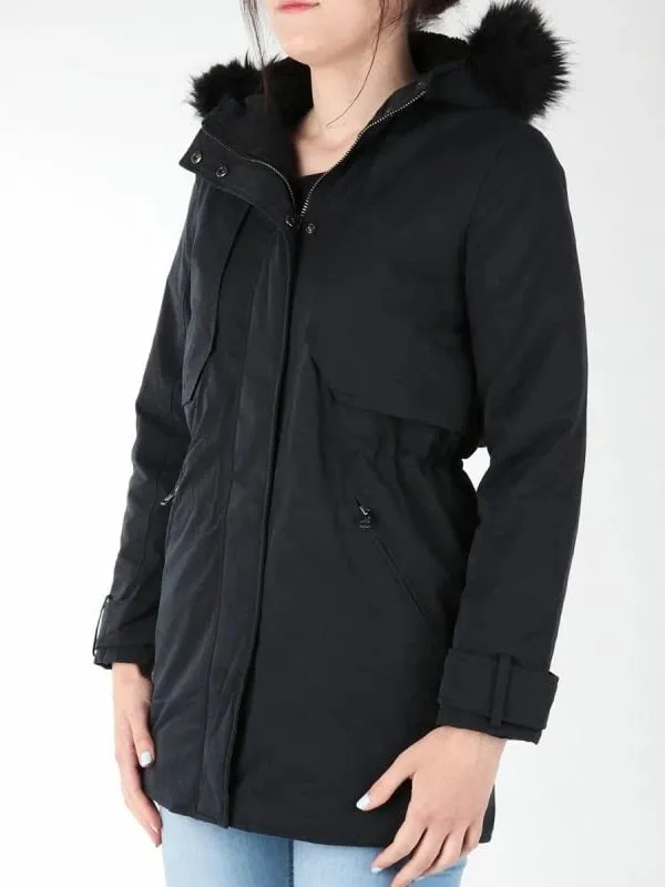 Jakne parka për femra Lee, të zeza - 1