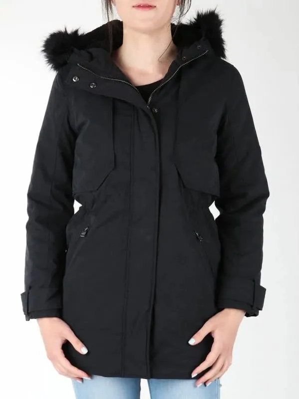 Jakne parka për femra Lee, të zeza - 3
