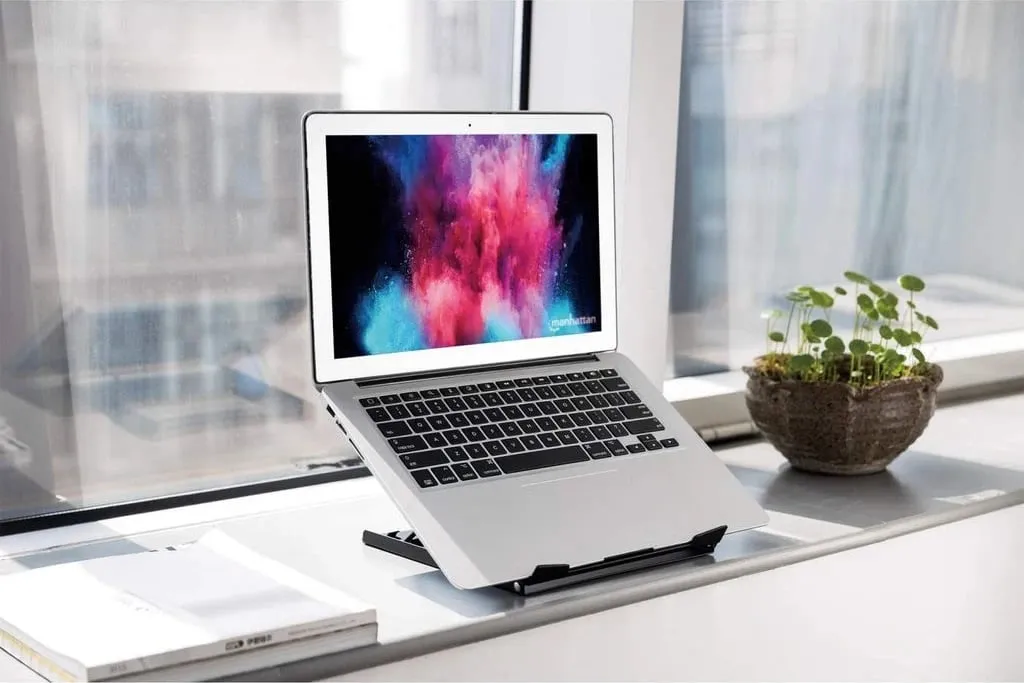 Mbajtëse për laptop Manhattan, e zezë - 8