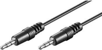 Kabllo Manhattan Jack 3.5mm - Jack 3.5mm 0.6m, e zezë