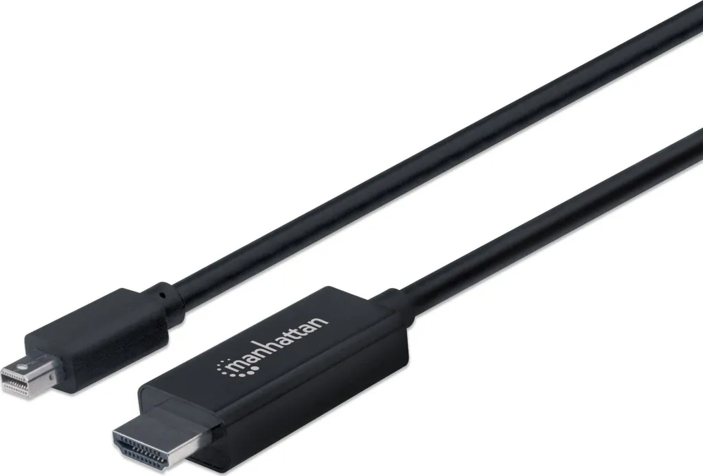 Kabllo Manhattan DisplayPort Mini - HDMI, 1.8m, e zezë - 1