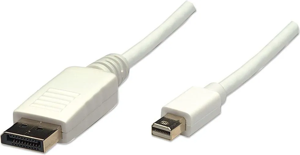Kabllo Manhattan 393812, DisplayPort Mini në DisplayPort, 2m, e bardhë - 1
