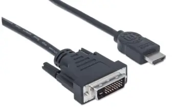 Kabllo Manhattan 372503, HDMI/DVI-D 1.80m, e zezë