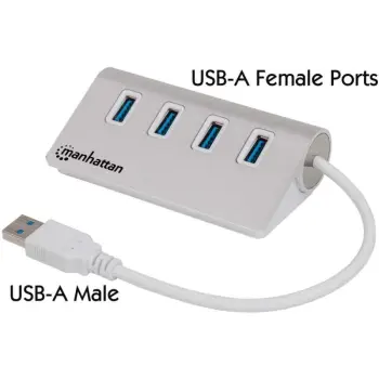 USB hub MANHATTAN 4xUSB 3.0 alumini