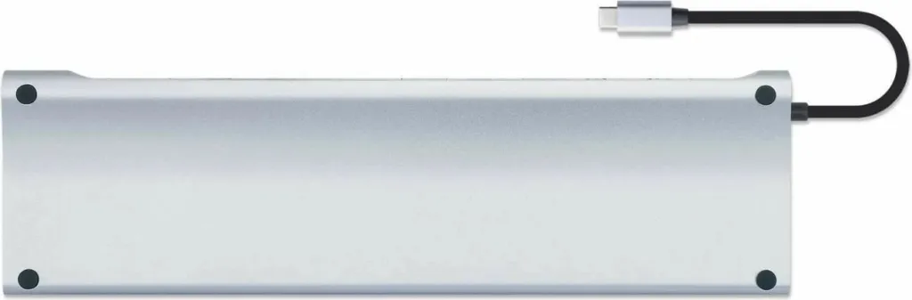 Docking station MANHATTAN USB-C 11in1 MST, për 3 monitorë, argjend - 13