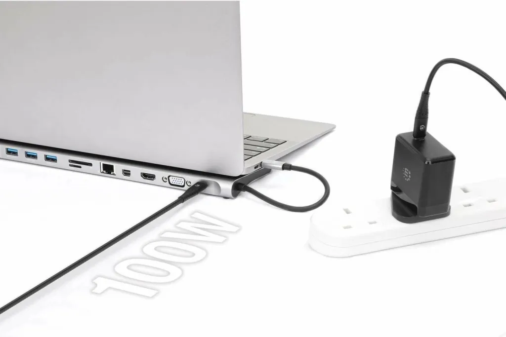 Docking station MANHATTAN USB-C 11in1 MST, për 3 monitorë, argjend - 3