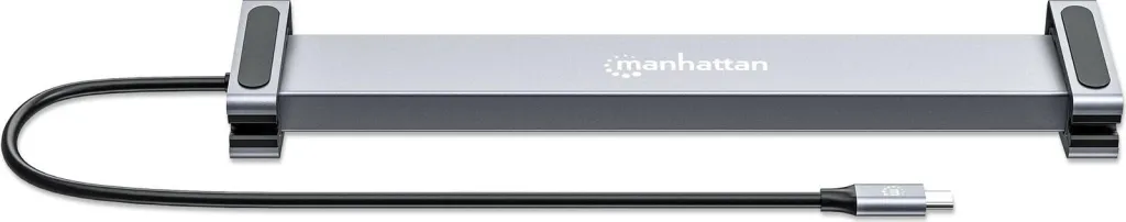 Docking station MANHATTAN 10-in-1 4K USB-C PD, 2xHDMI, gri - 4