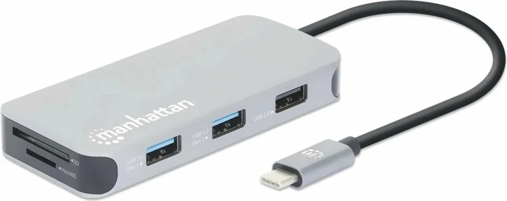 Docking station MANHATTAN USB-C 8-in-1, HDMI, RJ45, 3xUSB-A, gri - 2