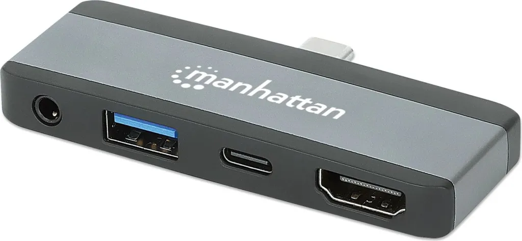 Docking station MANHATTAN USB-C PD 4-në-1, HDMI, gri - 2