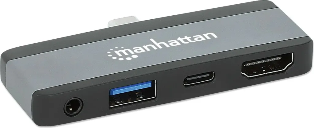 Docking station MANHATTAN USB-C PD 4-në-1, HDMI, gri - 8