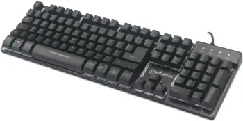 Tastierë gaming MANHATTAN USB, LED, full-size, spanjolle, e zezë