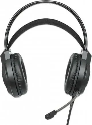 Kufje gaming MANHATTAN RGB LED, USB, over-ear, me mikrofon, e zezë - 2