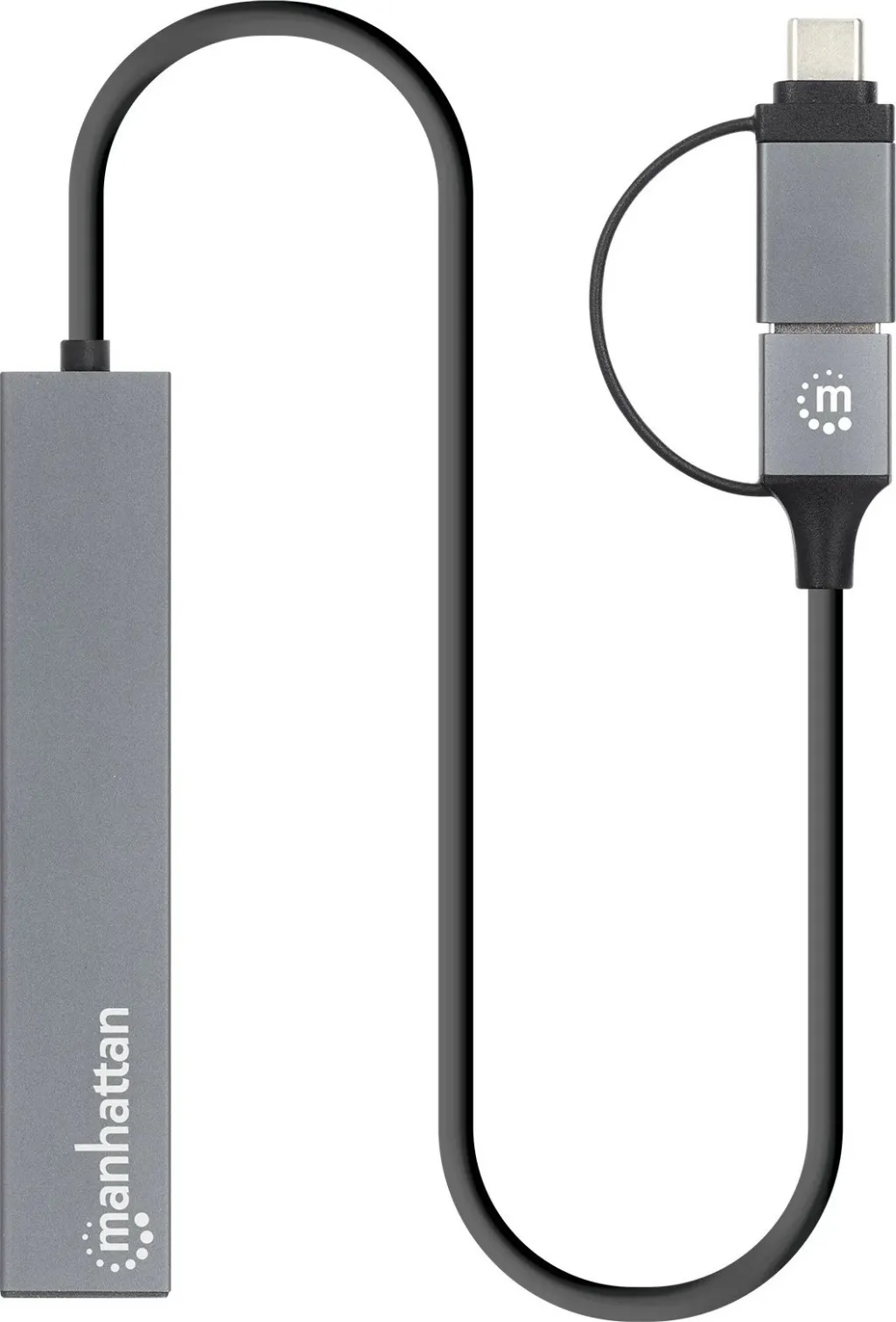 USB hub MANHATTAN Kombo-Hub 4Port USB 3.0, Type-C/Type-A, 4xUSB-A, gri - 3