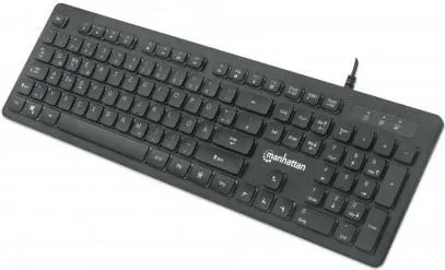 Tastierë MANHATTAN ultraflat USB me LED, e zezë - 1