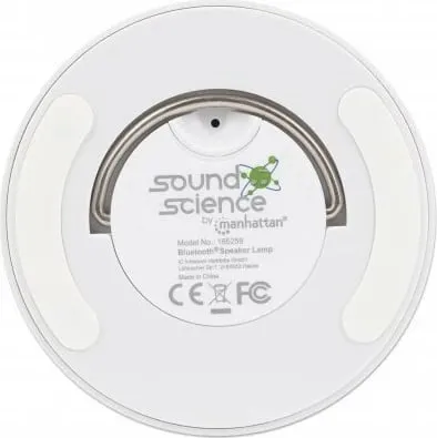 Altoparlant Bluetooth MANHATTAN me dritë LED, slot MicroSD, AUX, bardhë - 1