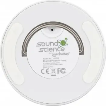 Altoparlant Bluetooth MANHATTAN me dritë LED, slot MicroSD, AUX, bardhë