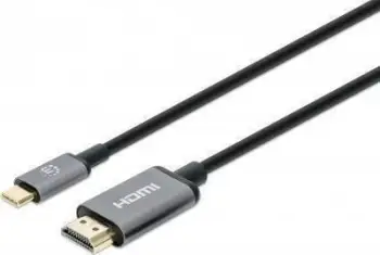 Kabllo USB C në HDMI, 1m, 4K 60Hz, gri