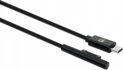 Kabllo karikimi Manhattan, USB C në Surface Connect, 15V 3A, 1.8m, e zezë - 4
