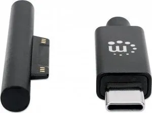 Kabllo karikimi Manhattan, USB C në Surface Connect, 15V 3A, 1.8m, e zezë - 5