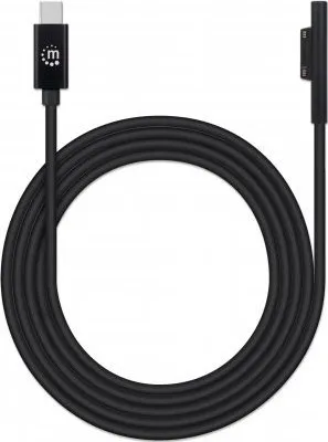 Kabllo karikimi Manhattan, USB C në Surface Connect, 15V 3A, 1.8m, e zezë - 6