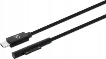Kabllo karikimi Manhattan, USB C në Surface Connect, 15V 3A, 1.8m, e zezë
