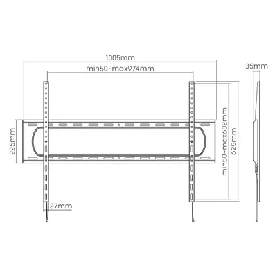 Mbajtëse Manhattan për TV Fix, 60" - 120" - 8