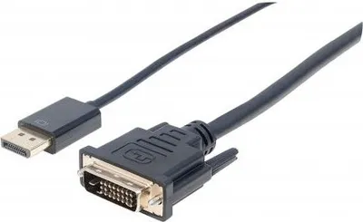 Kabllo Manhattan DisplayPort - DVI-D, 3m, e zezë - 1
