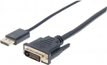 Kabllo Manhattan DisplayPort - DVI-D, 3m, e zezë