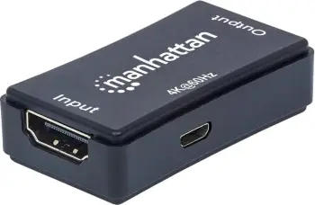 Ripitues HDMI Manhattan, 4K@60Hz, Aktiv, Zgjat Sinjalin HDMI deri në 40m, i Zi