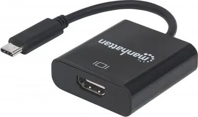 Përshtatës Manhattan USB C - HDMI 151788, i zi - 1
