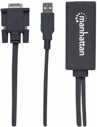 Kabllo adapter Manhattan 152426, HDMI në VGA, USB A, 0.3m, e zezë - 4