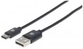Kabllo USB Manhattan USB A në USB C, 3 m, e zezë