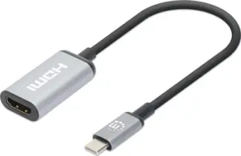 Adapter USB Manhattan USB-C 3.2 në HDMI, 4K 60Hz, gri