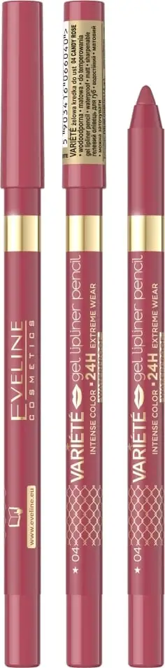 Laps për buzë Eveline Cosmetics Variety Waterproof Gel 04 për femra, 1 copë