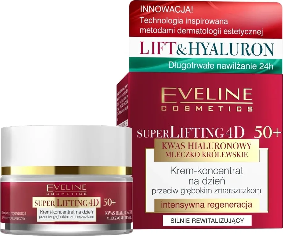 Krem ditës kundër rrudhave Eveline Cosmetics Super Lifting 4D për femra, 50ml - 1