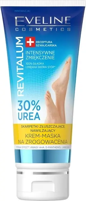 Krem-maskë për këmbë Eveline Cosmetics Revitalum 30% Urea Exfoliating Socks Cream Keratosis Mask 100ml