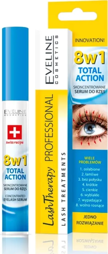 Serum për qerpikë Eveline Lash Therapy 8 in 1 Total Action, 10 ml