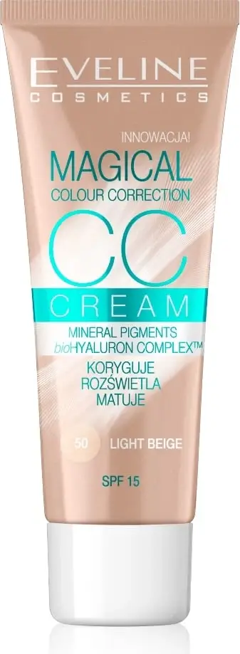 Krem pudër Eveline CC Magical, 50 Light Beige, 30ml