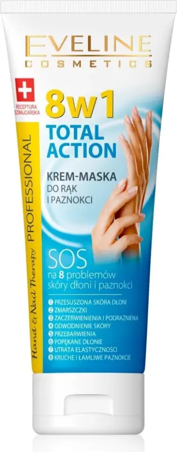 Krem për duar dhe thonj Eveline 8 në 1, 75 ml