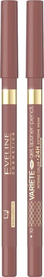 Laps për buzë Eveline Cosmetics Variety Waterproof Gel Lip Contour Pencil 01 për femra, 1 copë, 01