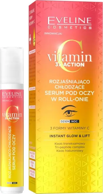 Serum rreth syve Eveline Cosmetics Vitamin C 3X Action Illuminating, roll on, 15ml