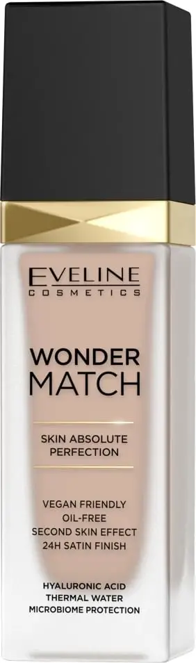Krem pudër e lëngshme Eveline Wonder Match, nr. 35 Sunny beige, 30 ml