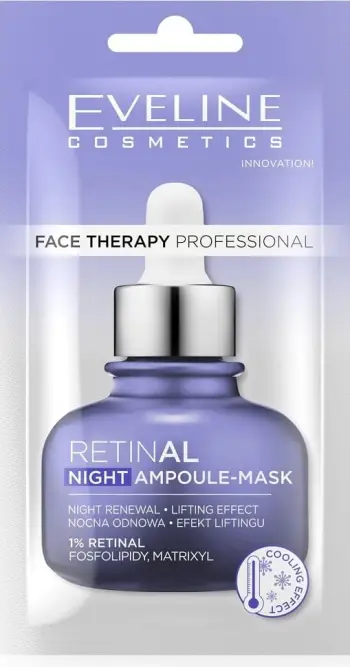 Maskë fytyre për femra Eveline Cosmetics Face Therapy Professional Ampoule-Mask Retinal, 8ml