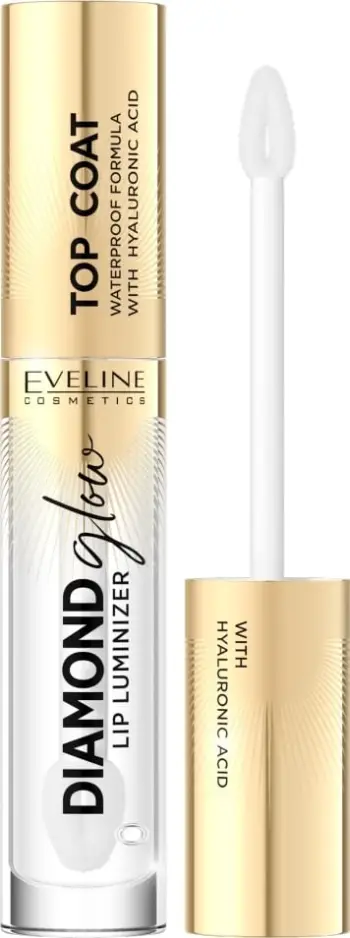 Shkëlqyes për buzë për femra Eveline Cosmetics Diamond Glow 01 Transparent 4.5ml