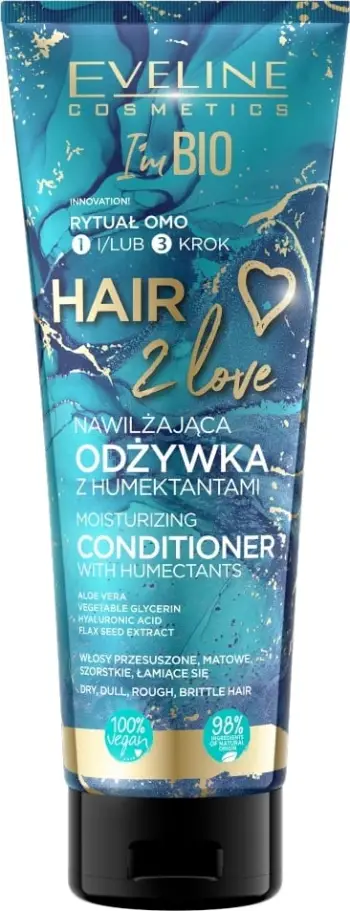 Balsam për flokë për femra Eveline Cosmetics Hair 2 Love Moisturizing Conditioner with Humectants, 250ml