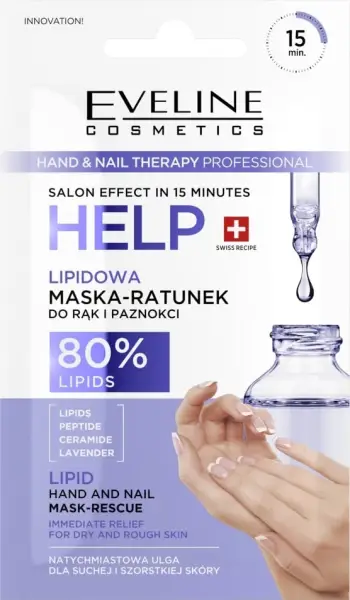 Maskë për duar dhe thonj Eveline Cosmetics Hand & Nail Therapy Professional Lipid Mask për femra 7ml