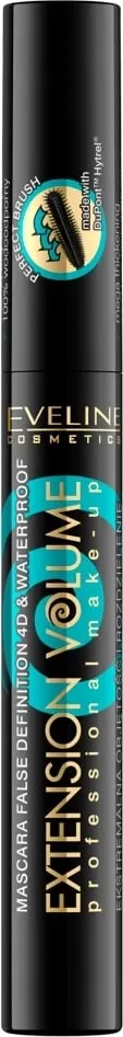 Maskarë Eveline Cosmetics Extension Volume 4D False Definition e zezë 10ml - 1