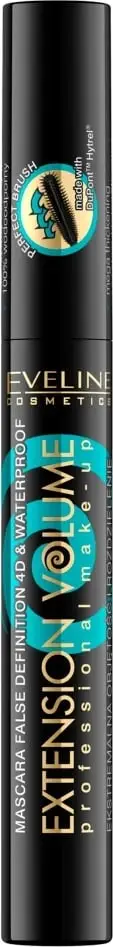 Maskarë Eveline Cosmetics Extension Volume 4D False Definition e zezë 10ml