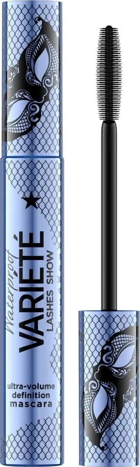 Maskara Eveline Variete Lashes Show, rezistente ndaj ujit, 10ml, e zezë