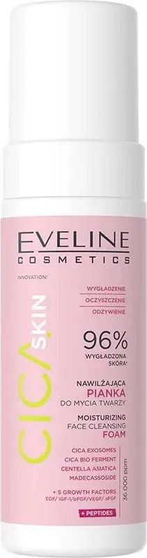 Shkumë pastruese për fytyrë Eveline Cosmetics Cica Skin Moisturizing për femra, 150ml